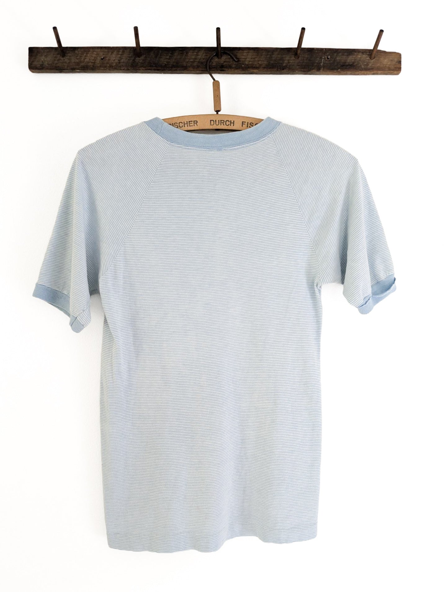 Striped Mock Neck Tee