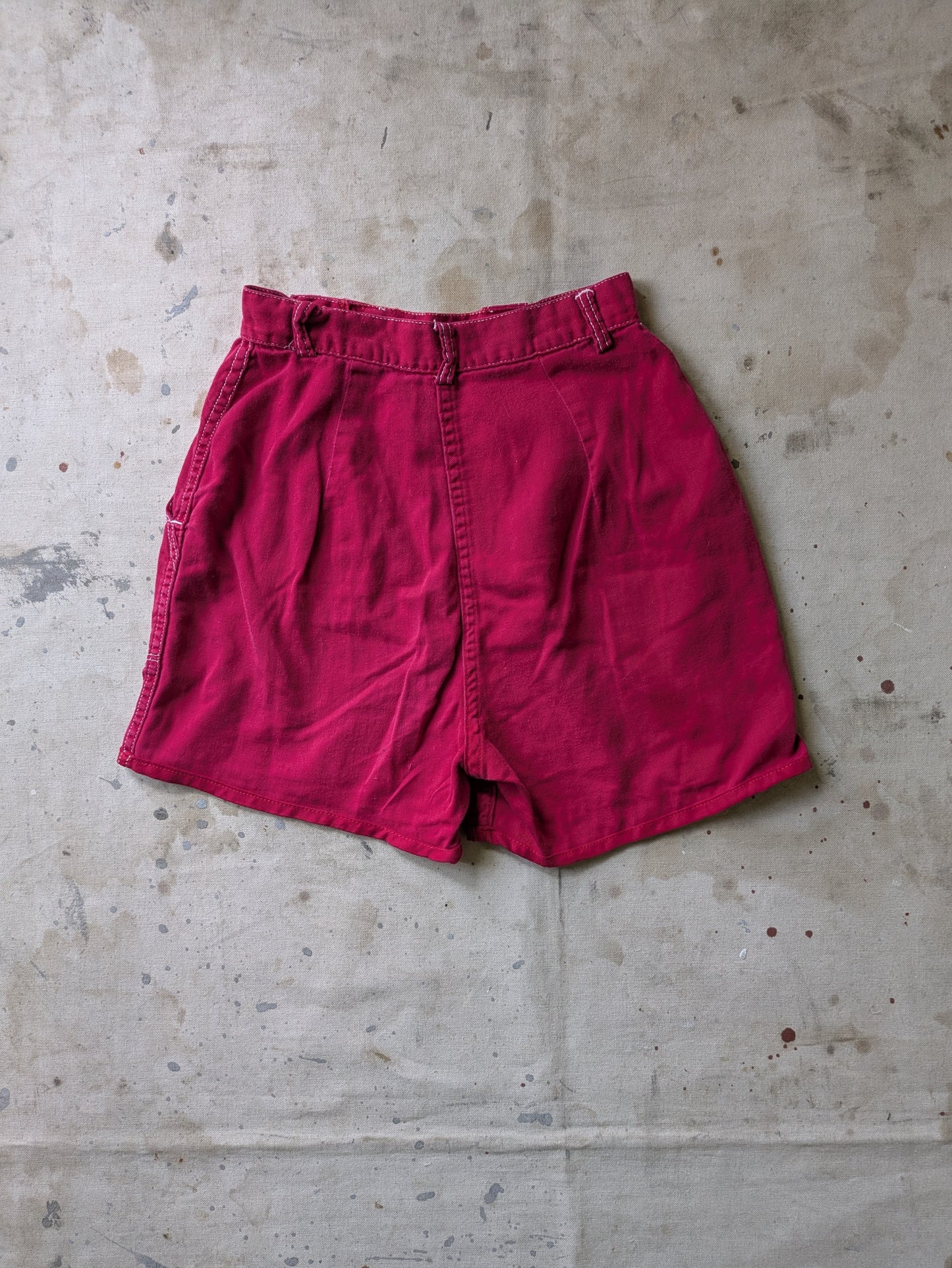 50s Red Cotton Shorts