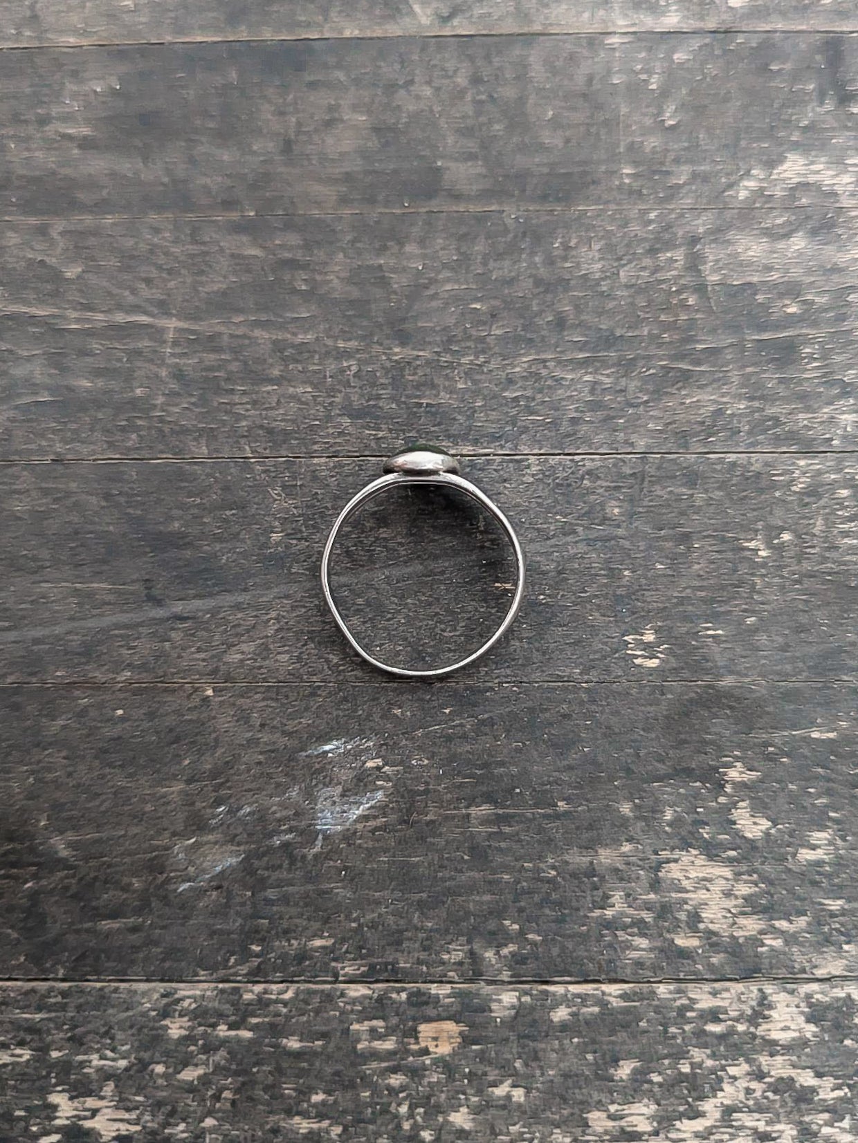 Green Turquoise Stamped Ring