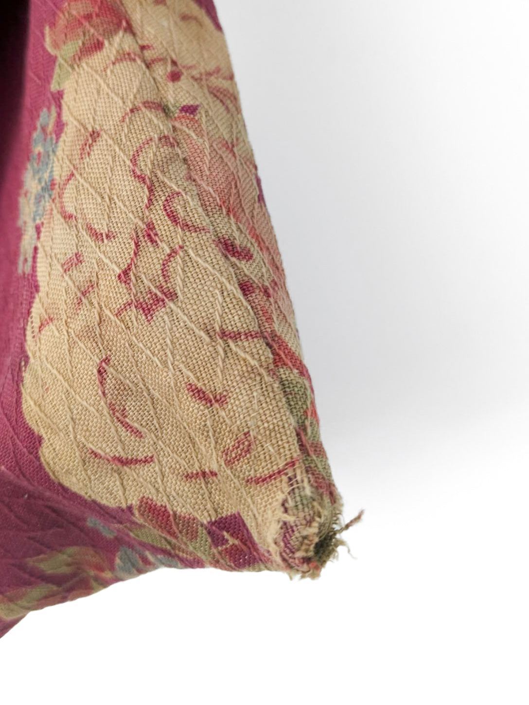 40s Barkcloth Tapestry Bag