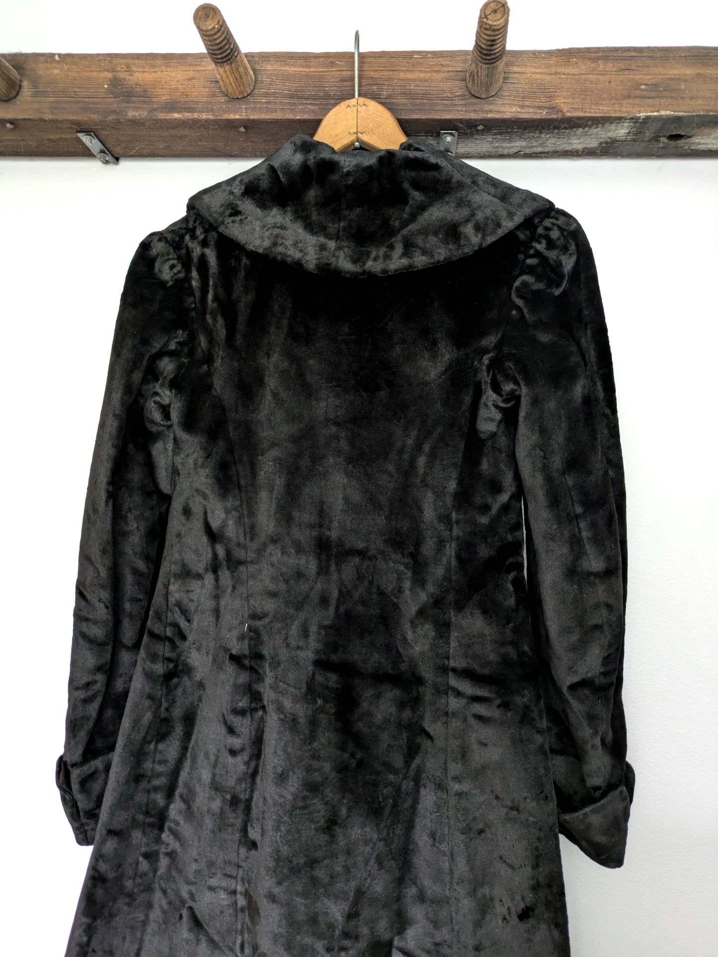 Black Victorian Short Fur Coat