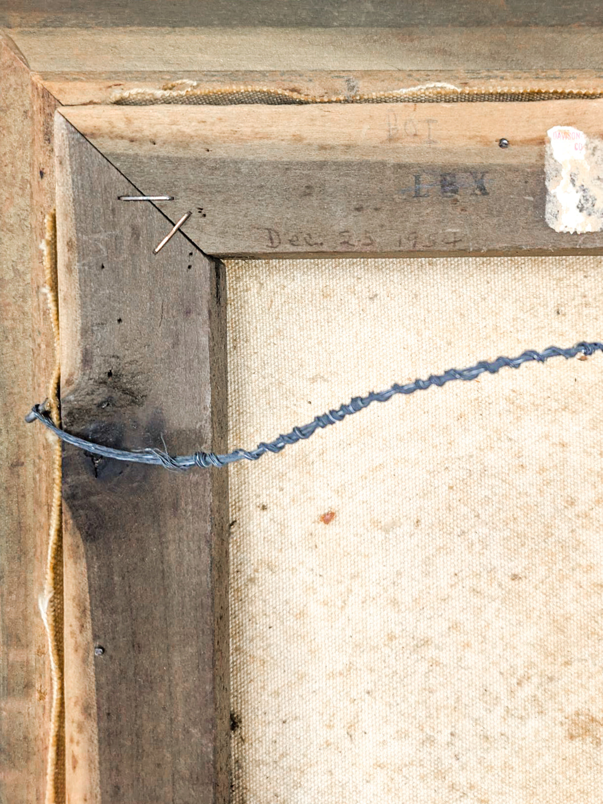 Midcentury Dog Oil Painting