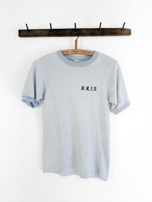 Striped Mock Neck Tee