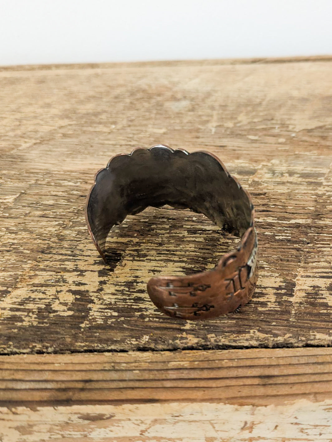 40s Copper & Sterling Cuff