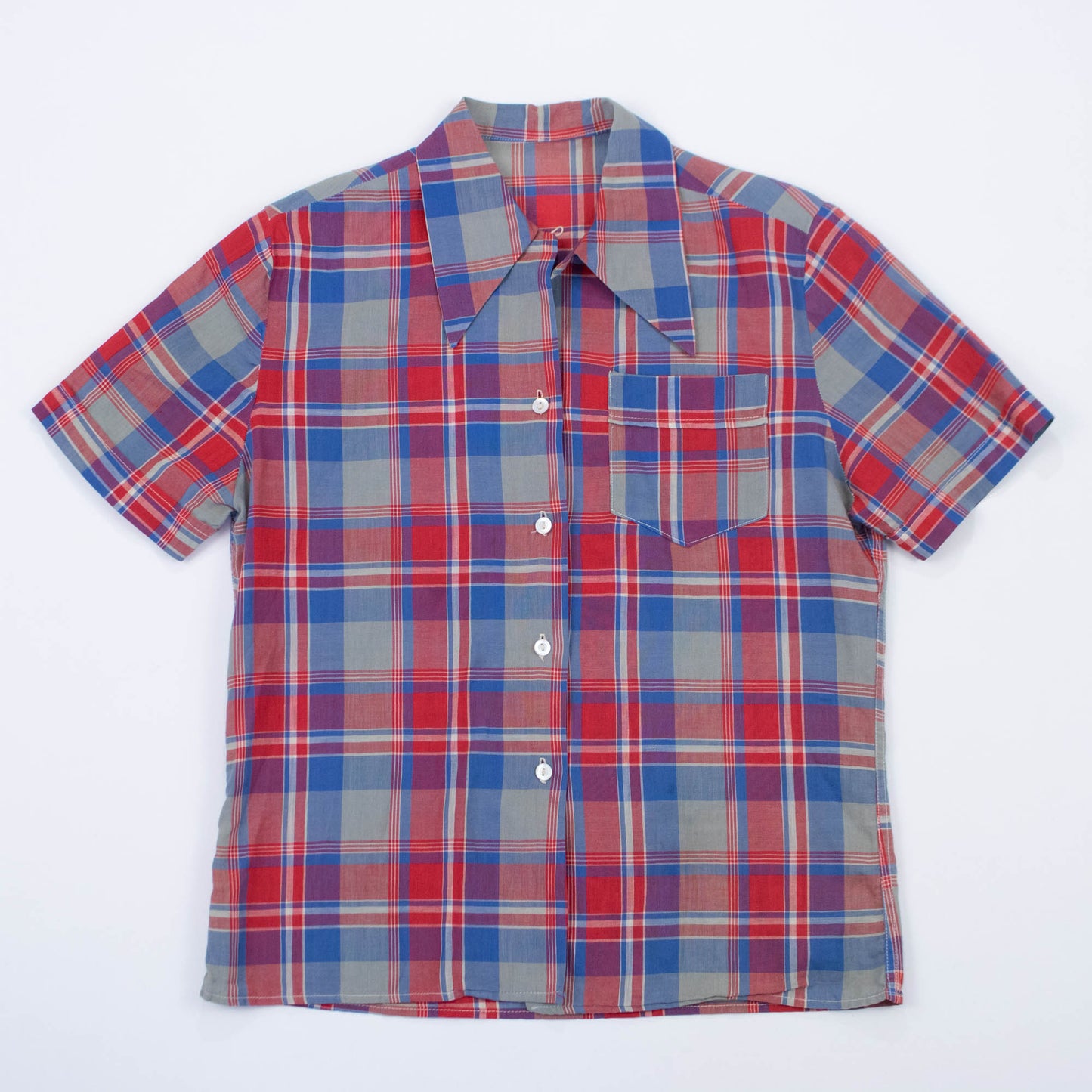 Xs Sm 40s Plaid Blouse