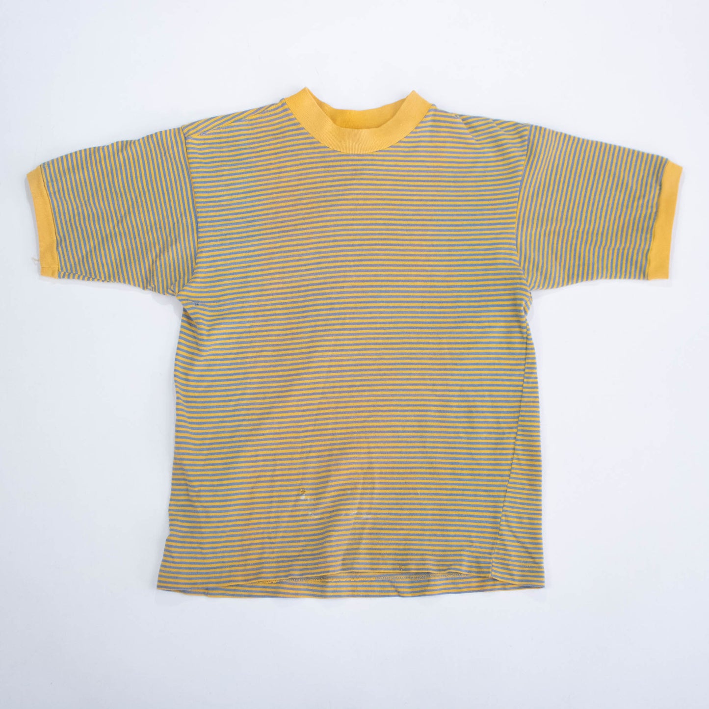 60s Mockneck Striped Cotton Tee