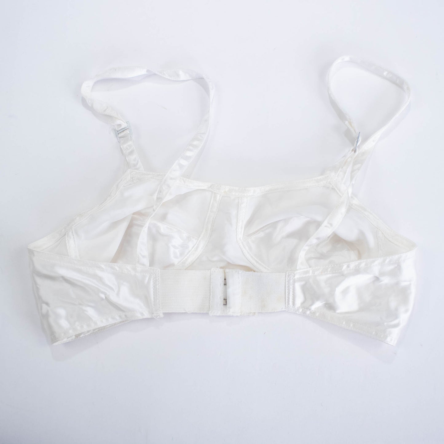 Xs Small Deadstock White Satin Bralette