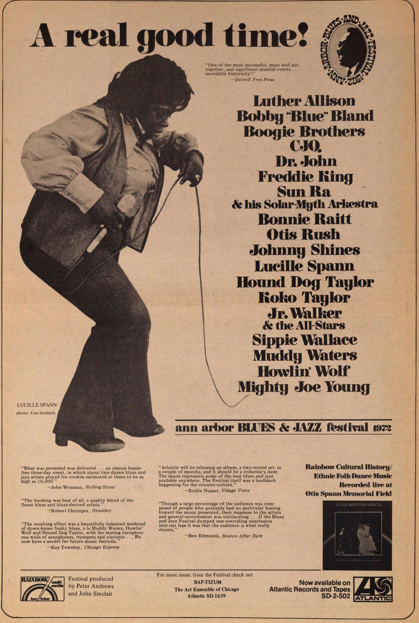 1970s Ann Arbor Blues & Jazz Fest Tee