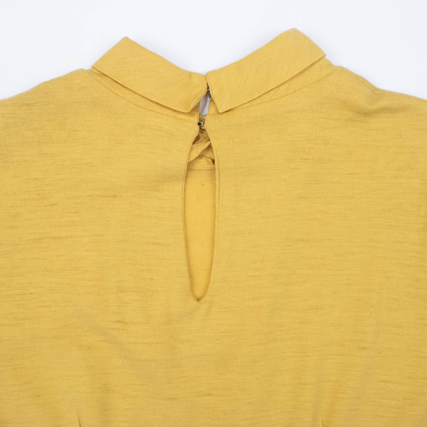 40s Medium Large Pale Yellow Soft Wool Turtleneck Sweater
