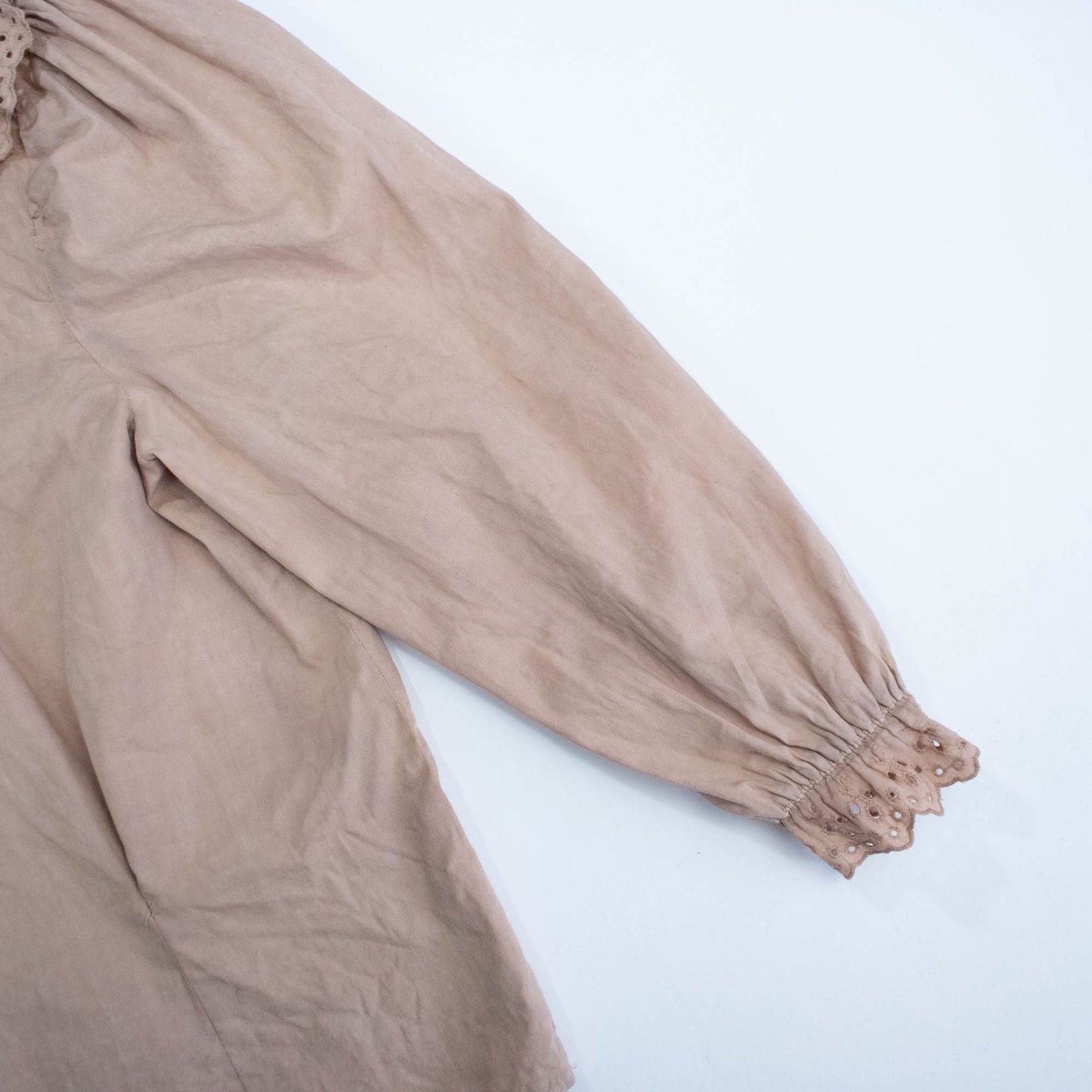 50s Caramel Eyelet Blouse