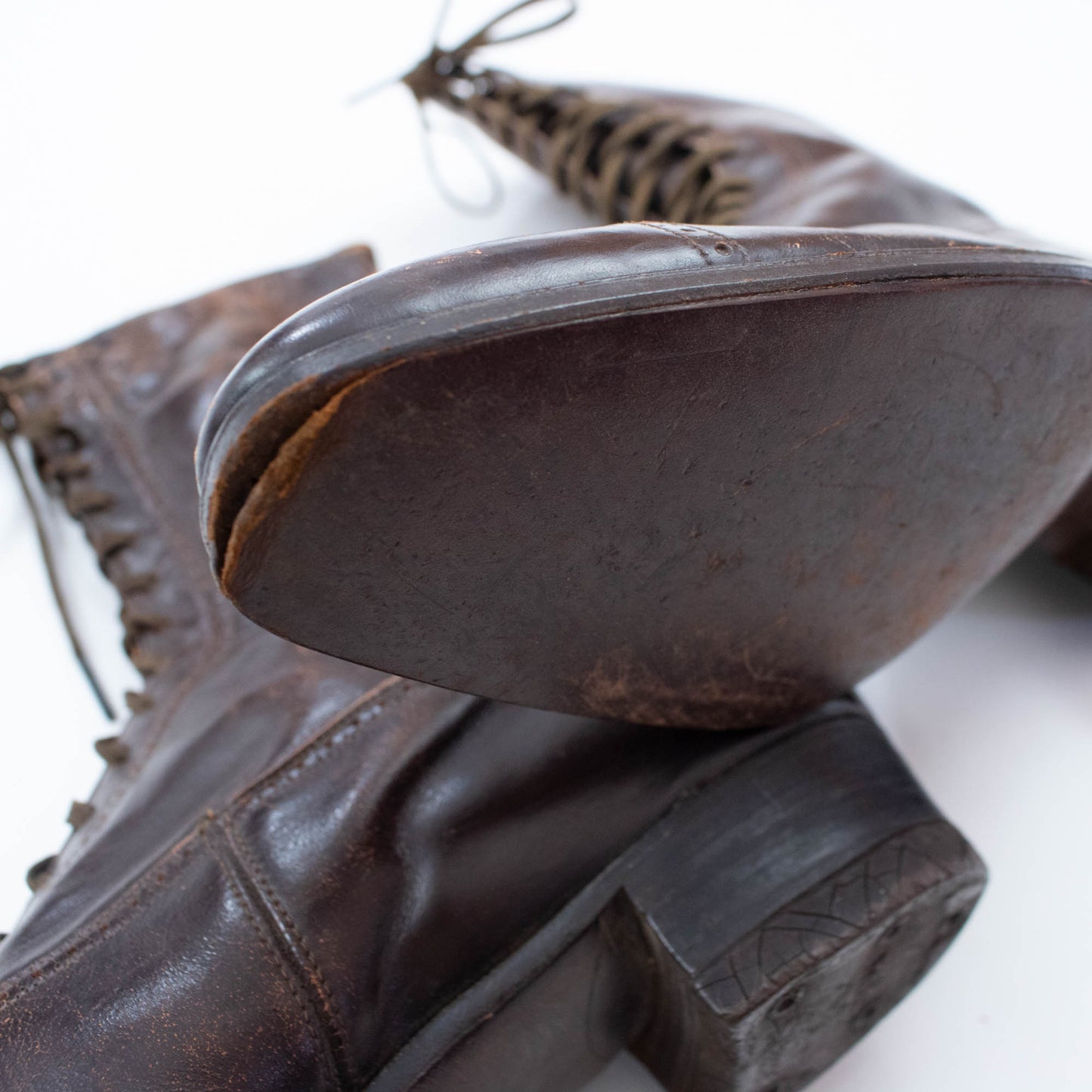 Sz 6 6.5 Victorian Leather Boots