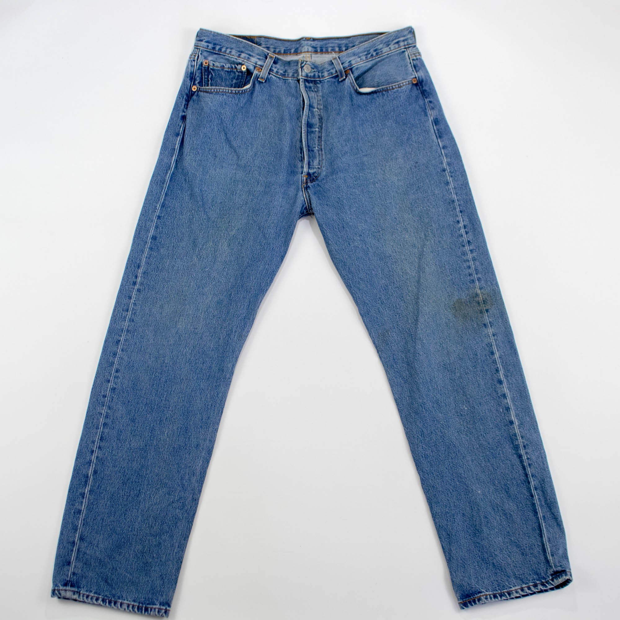 90's Waist Sz 34 35 USA Made Levis 501 Jeans – Reunion Vintage Goods