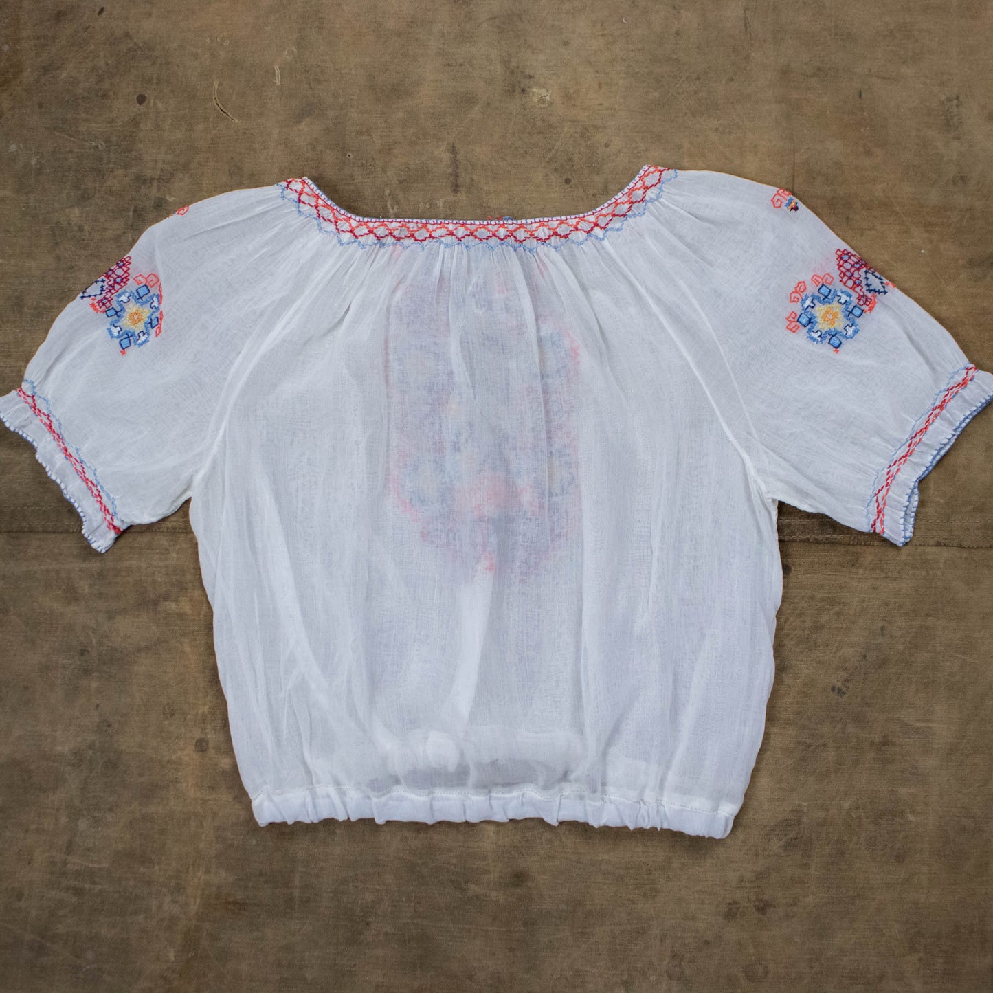 40's Xs-Small-Med Embroidered Hungarian Blouse