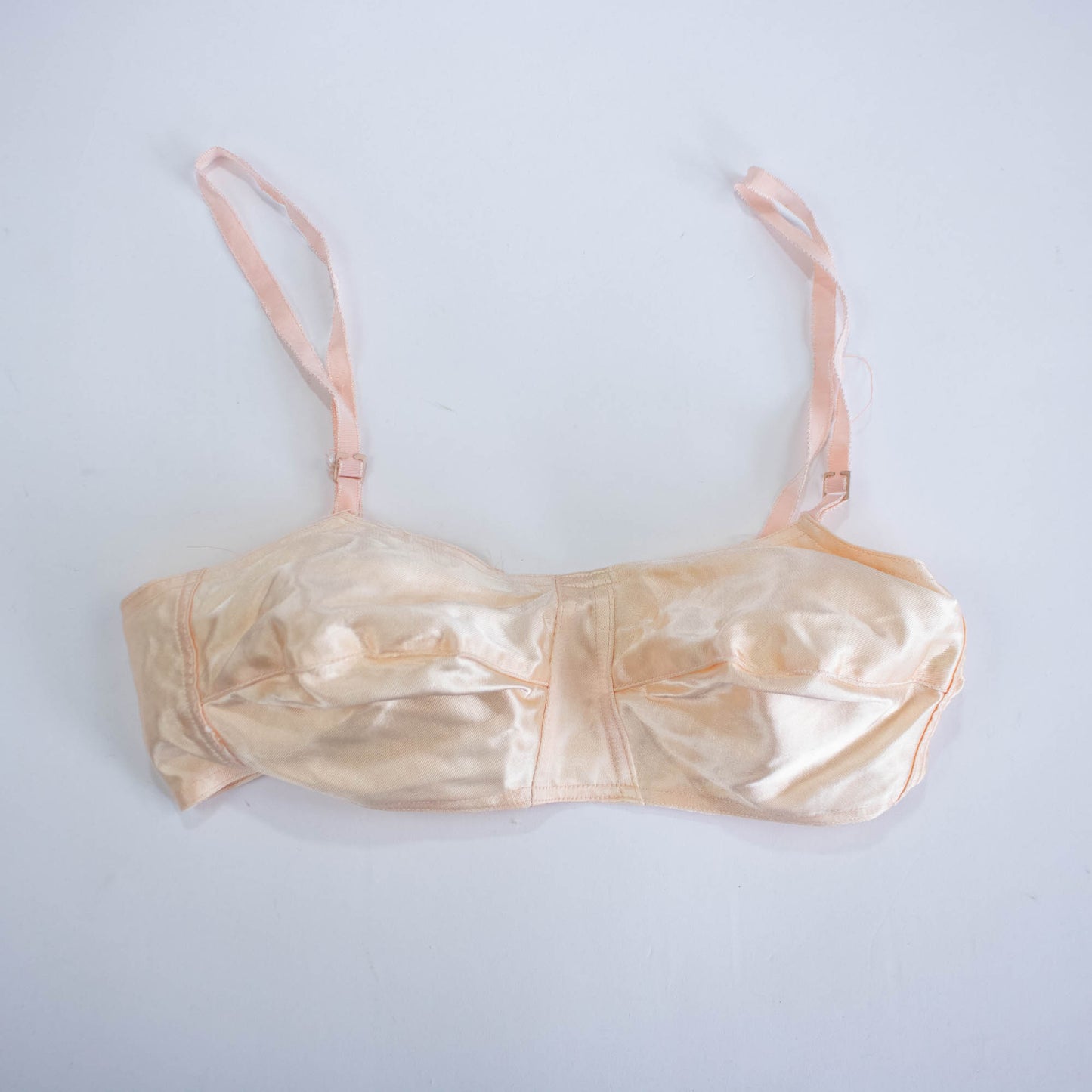 Deadstock Peach Satin Bralette