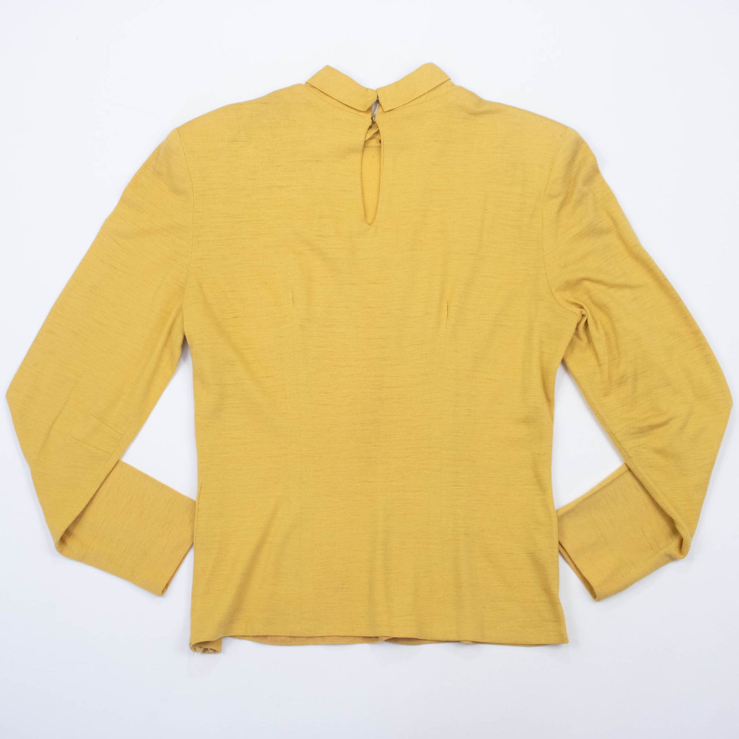 40s Medium Large Pale Yellow Soft Wool Turtleneck Sweater