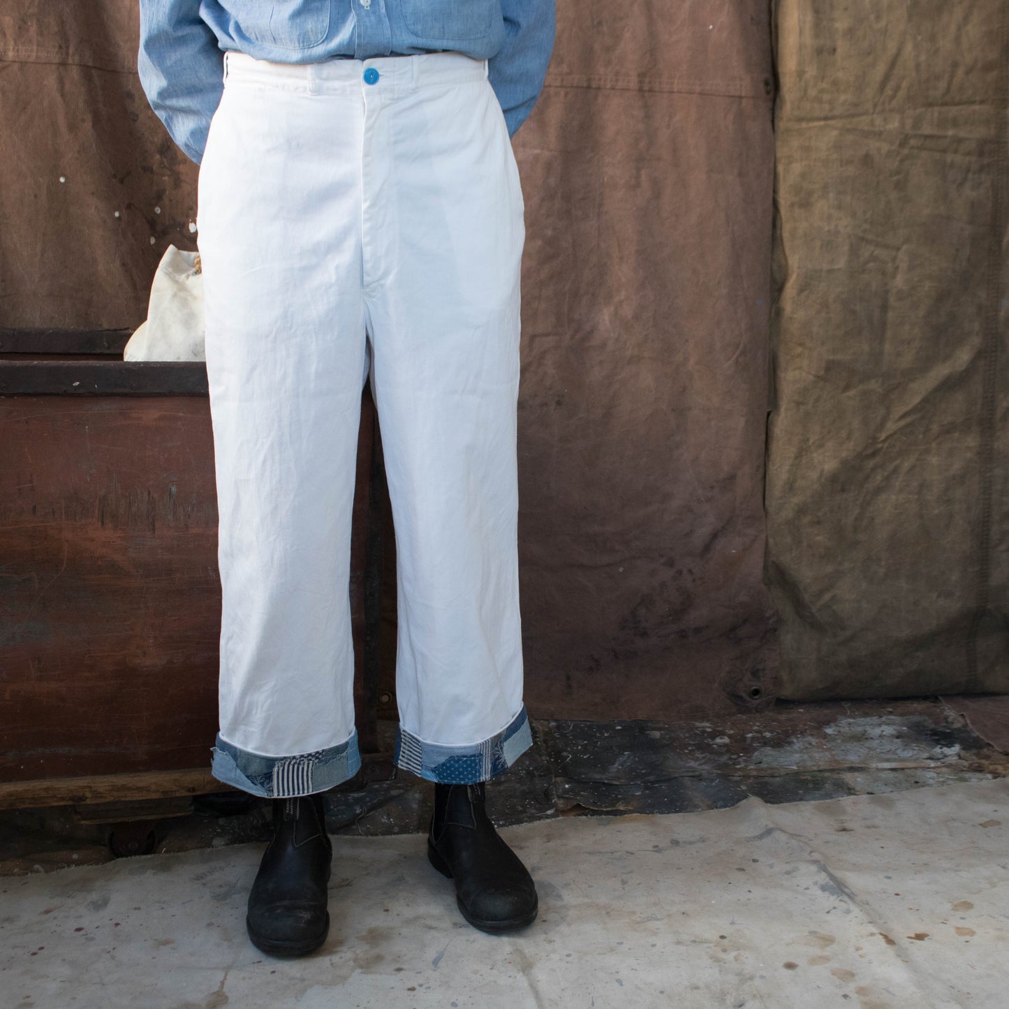Reunion Remade Size 31 32 Patchwork Cuffed Pants