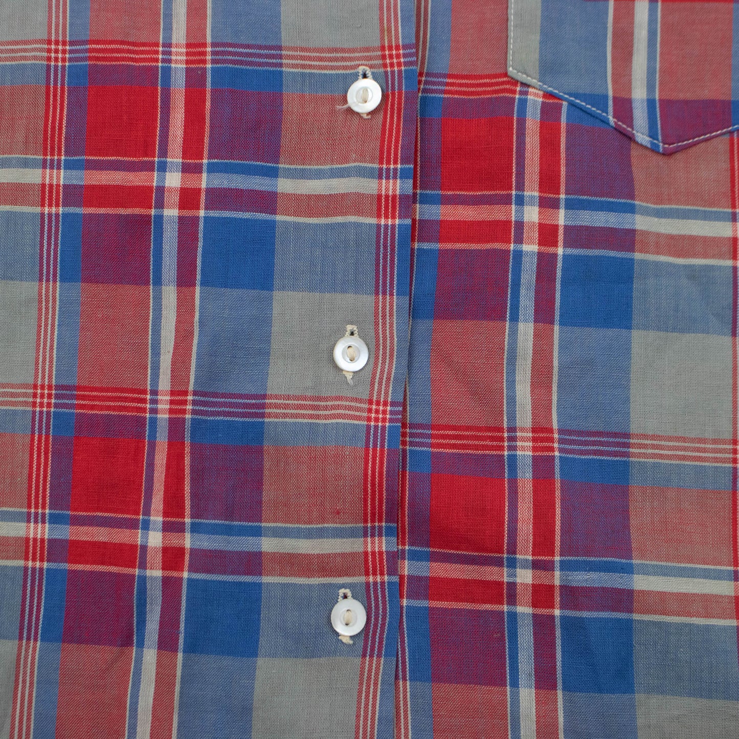 Xs Sm 40s Plaid Blouse