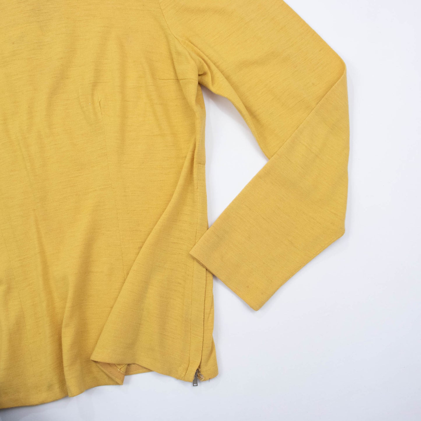 40s Medium Large Pale Yellow Soft Wool Turtleneck Sweater