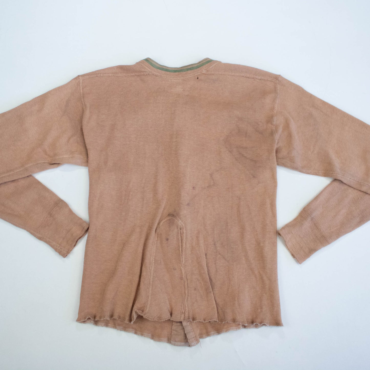 Cotton Camel Colored Long Underwear Cardigan