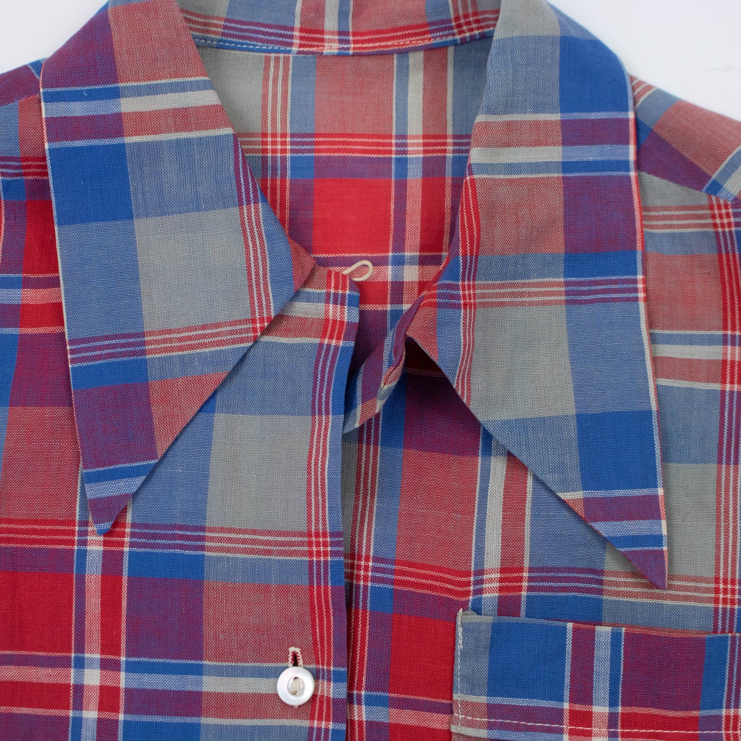 Xs Sm 40s Plaid Blouse