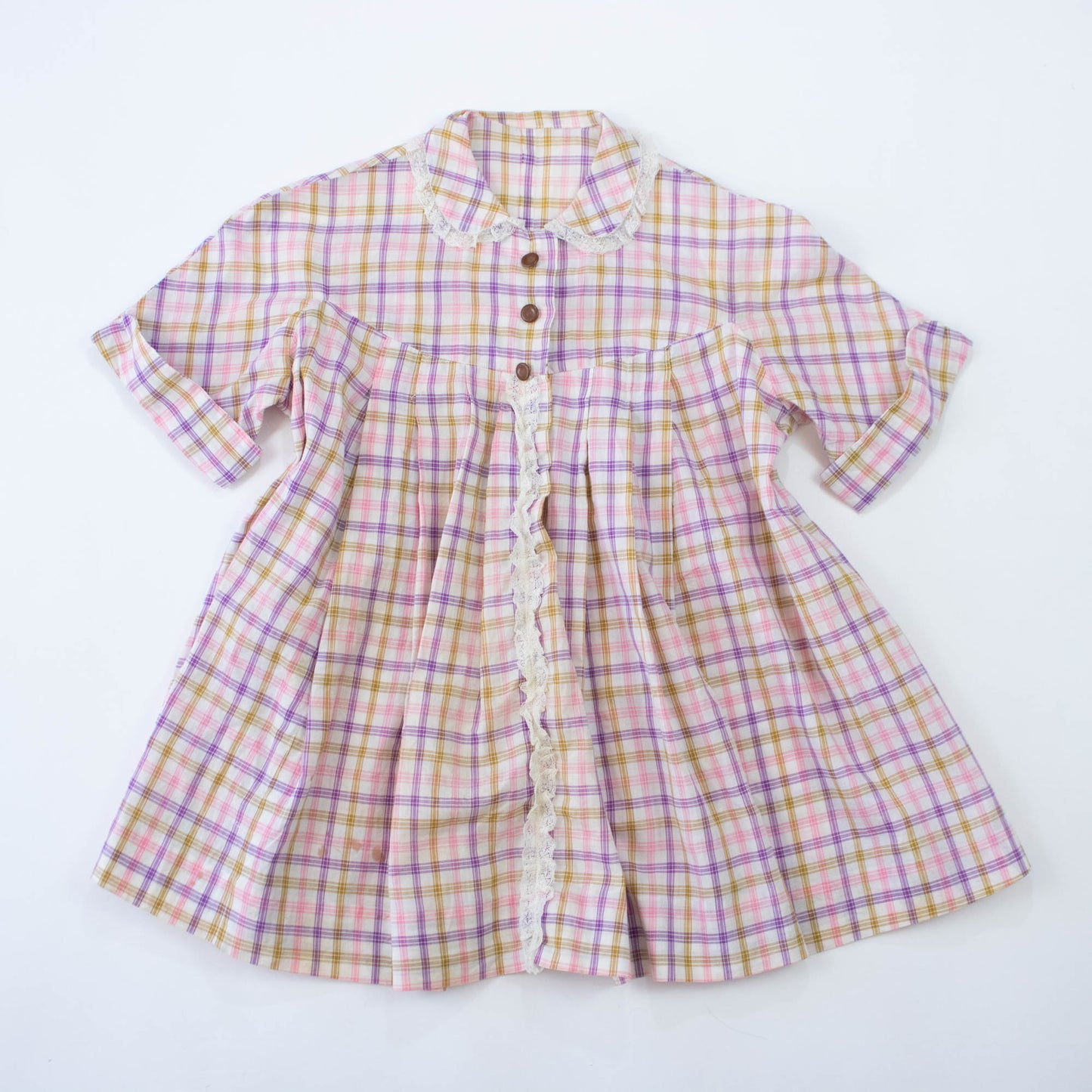 40s Med Large Feedsack Smock Blouse