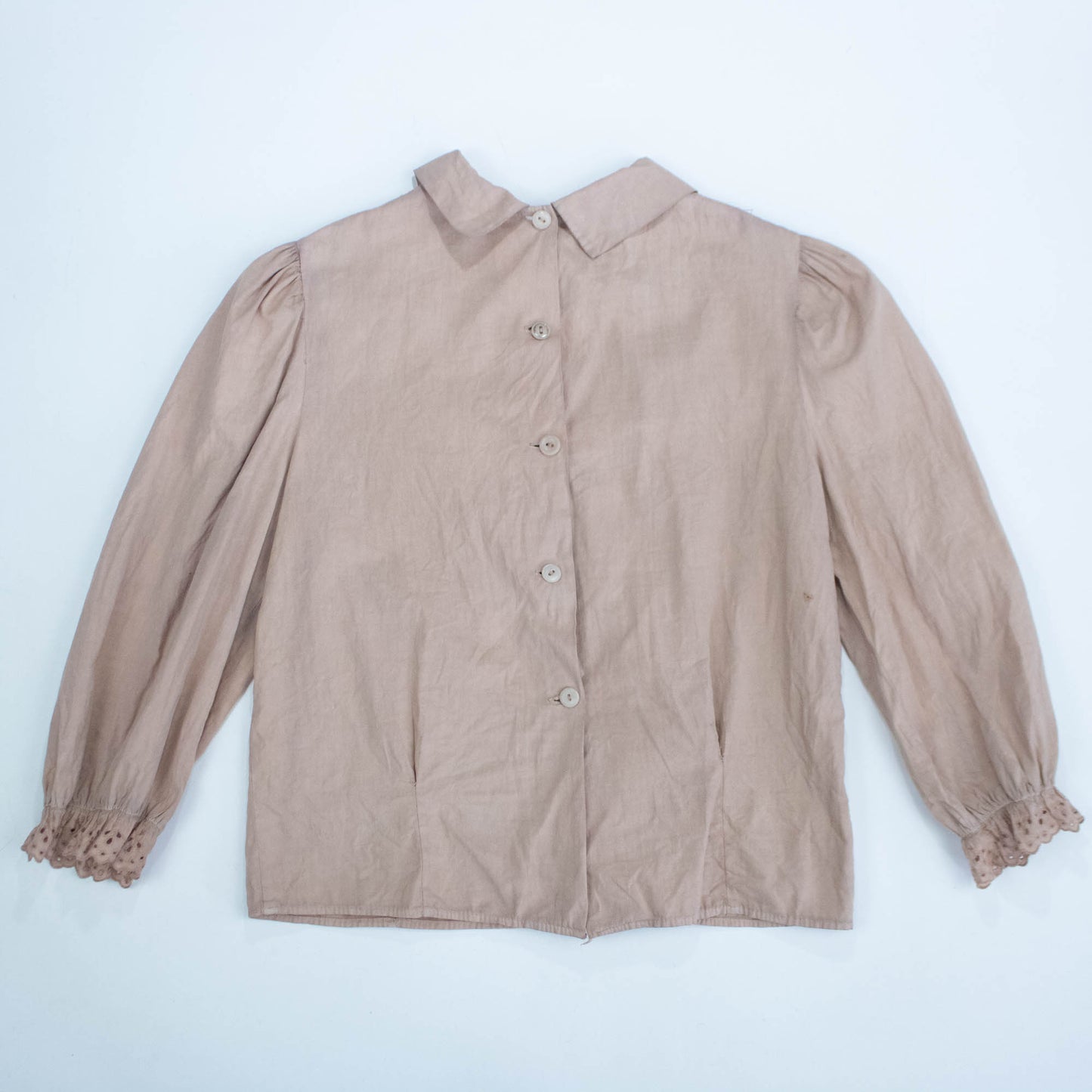 50s Caramel Eyelet Blouse