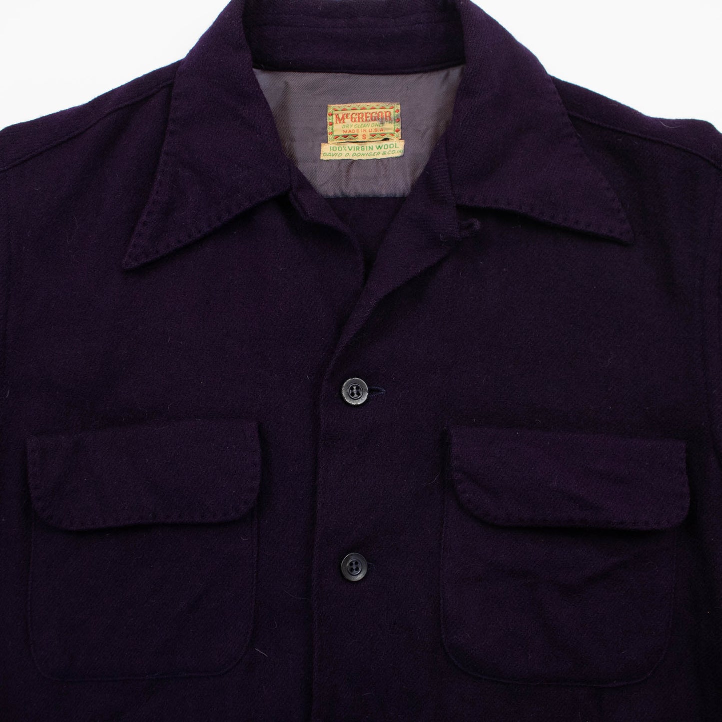 40's Small Medium McGregor Loop Collar Shirt