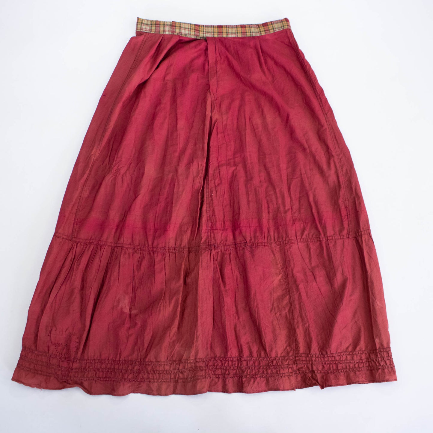 Sz 28 Waist Victorian Workwear Cotton Skirt