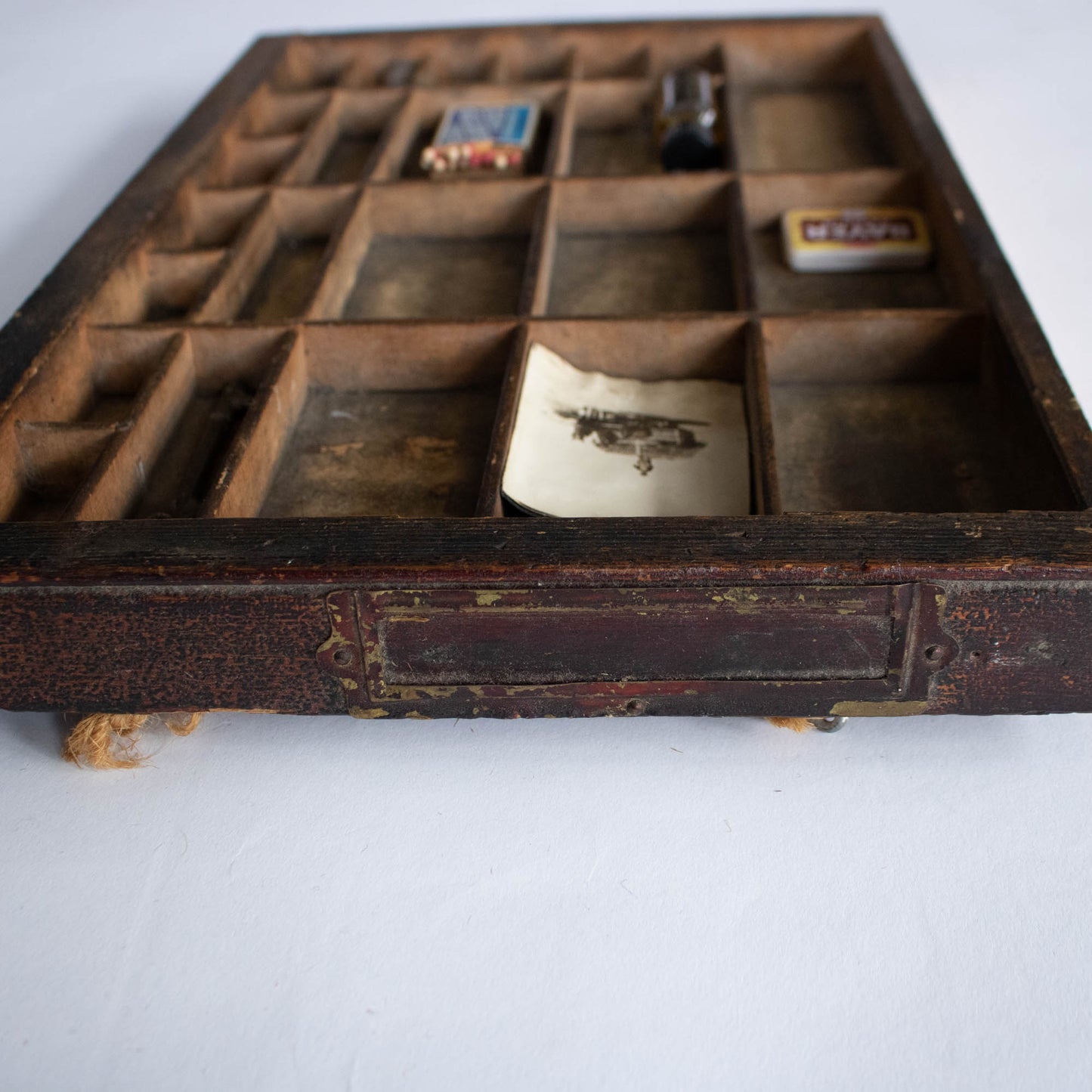 Antique Printers Tray Display Shelf