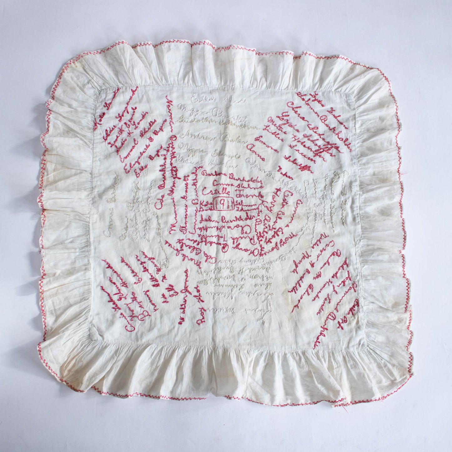 1911 Embroidered Pillowcase