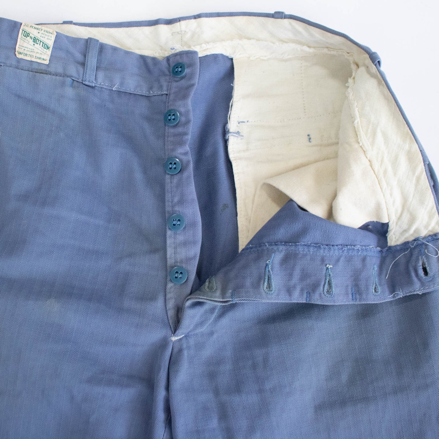 40's JCP Herringbone Blue Pants