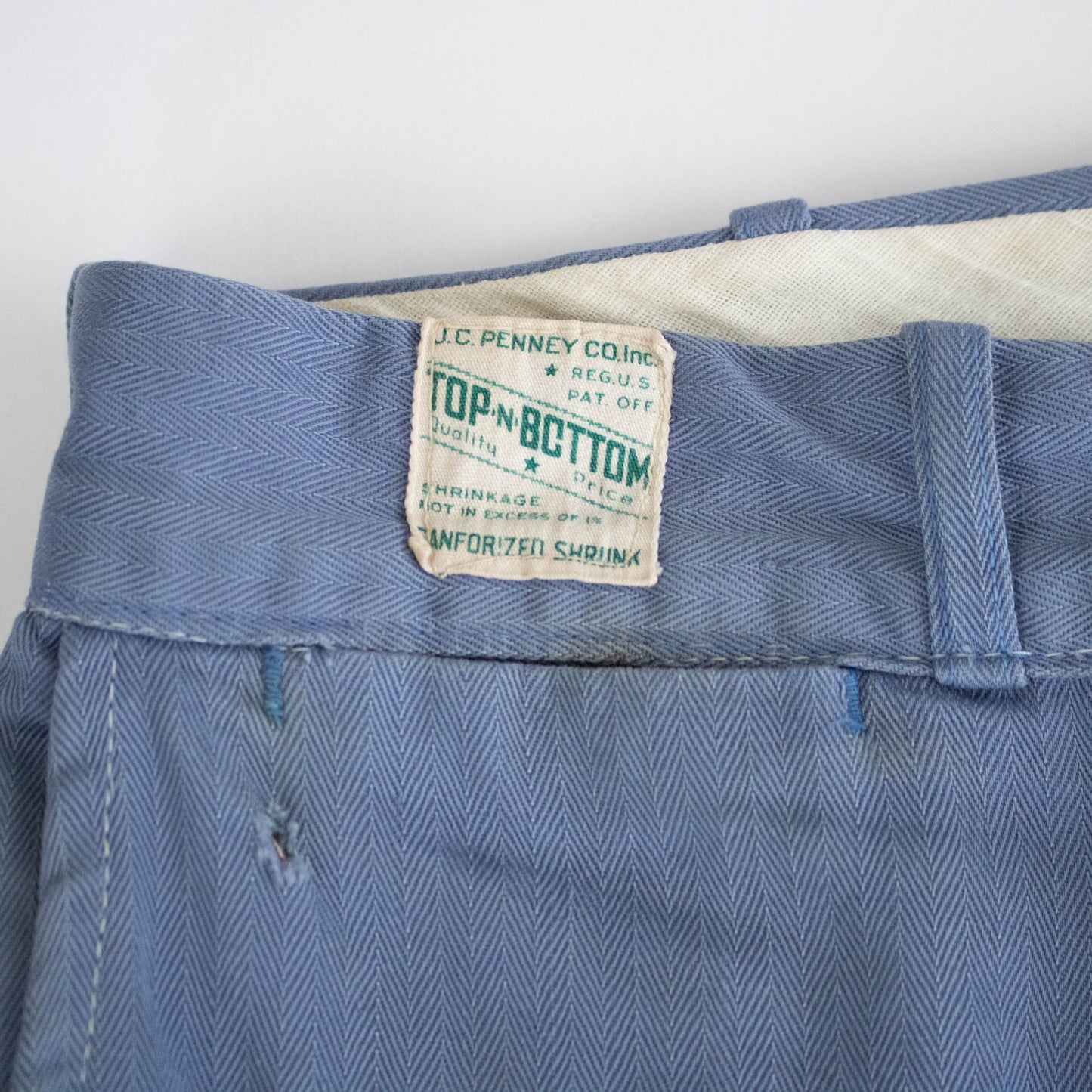 40's JCP Herringbone Blue Pants