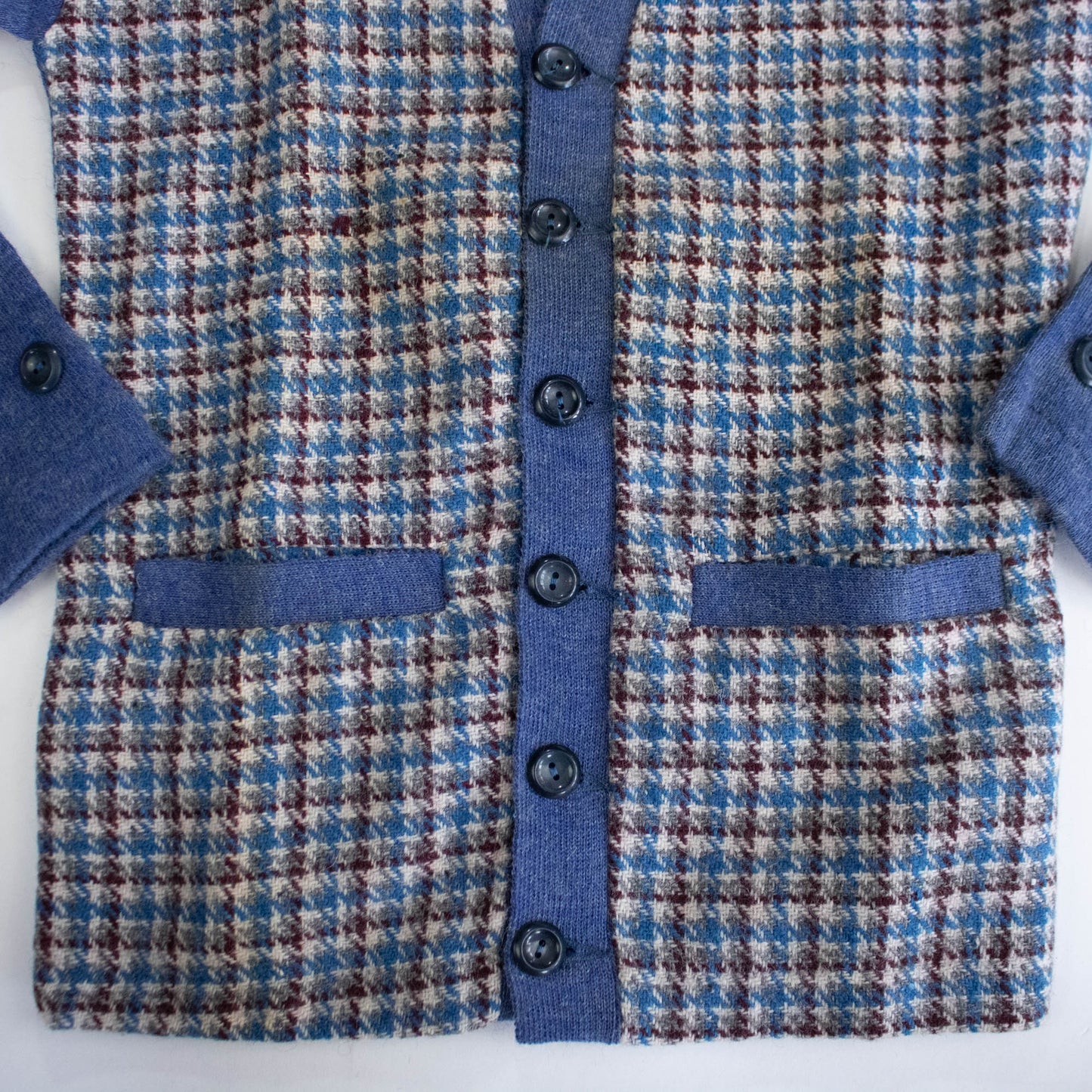 Deadstock 40's 2 Tone Blue Wool Sweater