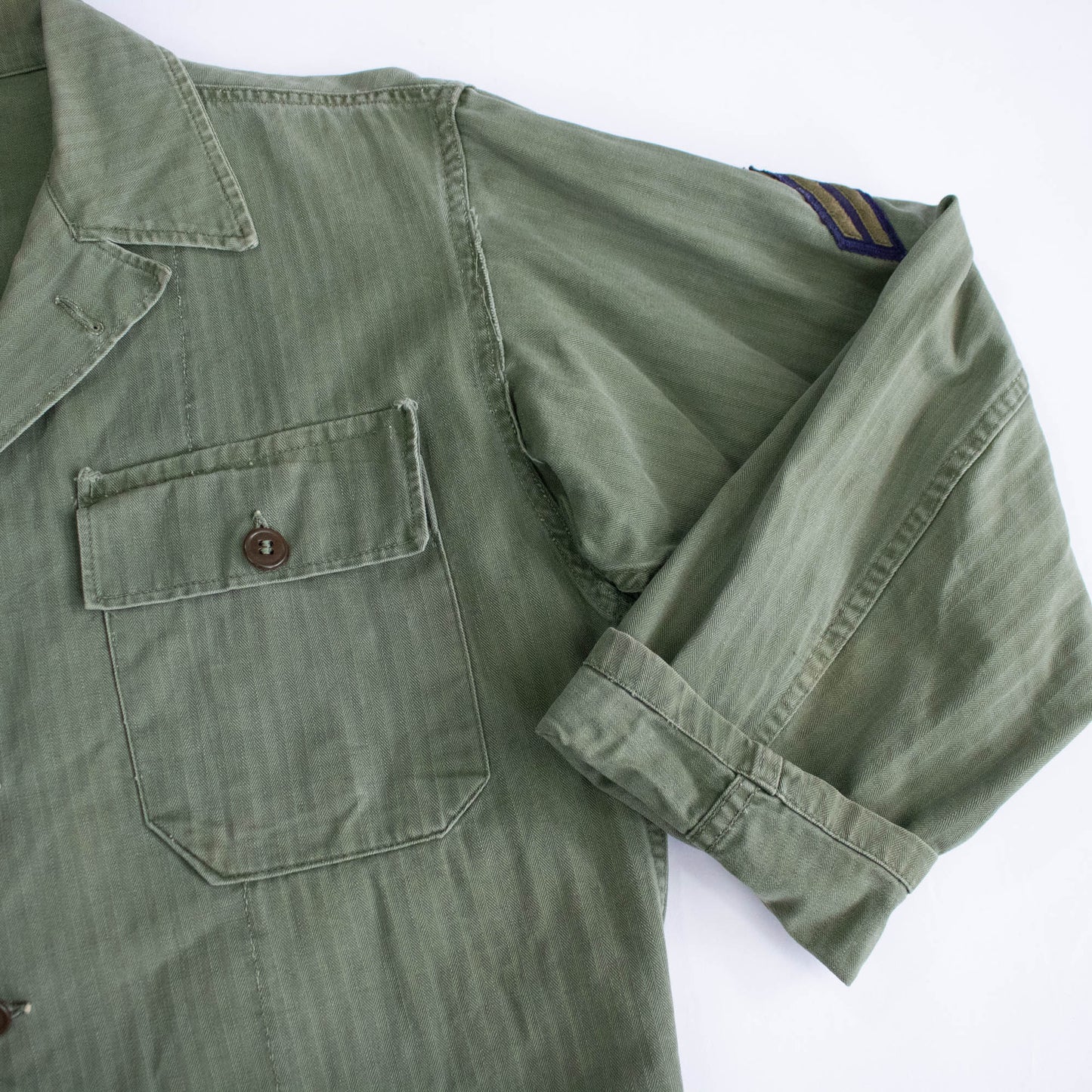 40s/50s Herringbone Twill Military Jacket