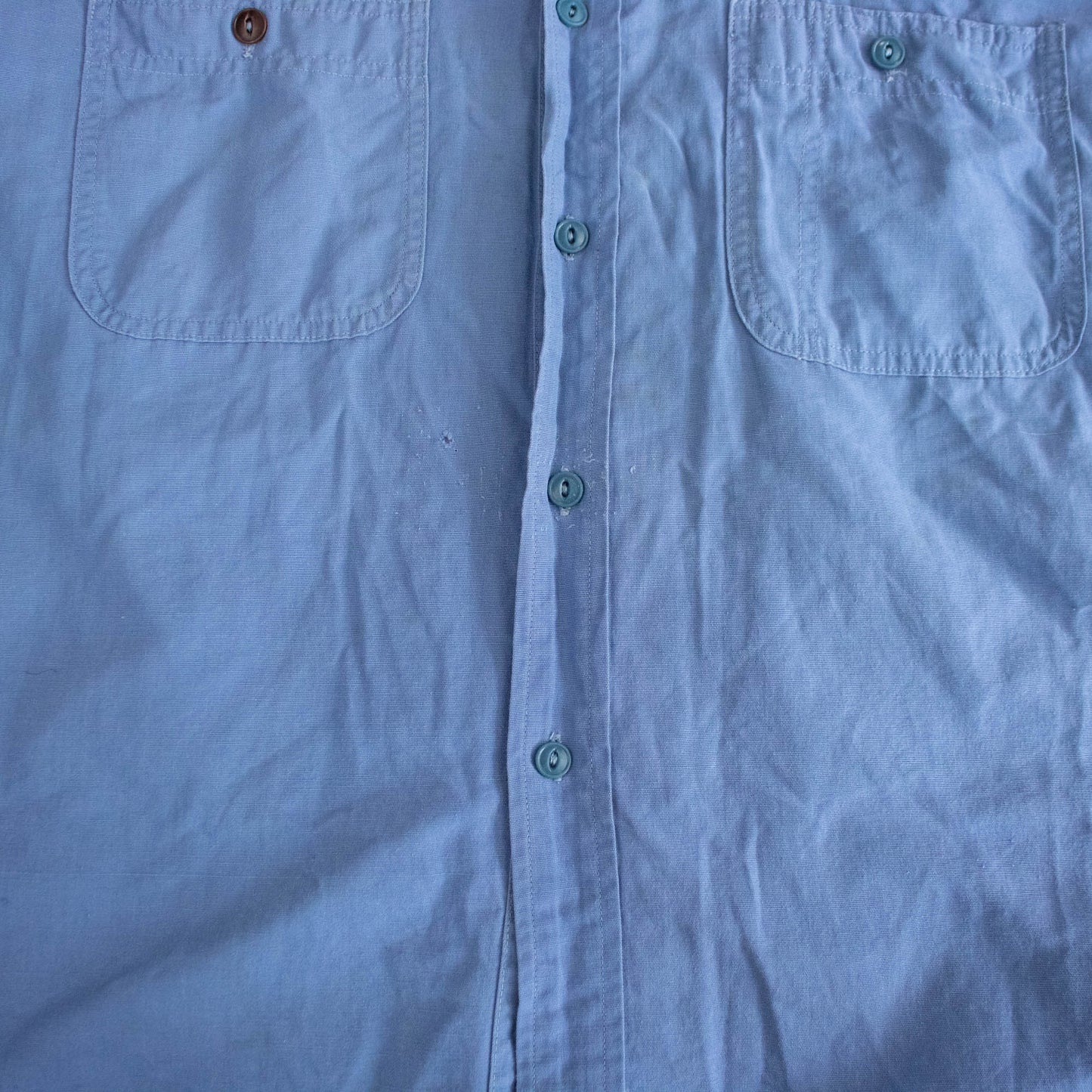 Early 50's JCP Herringbone Blue Button Up
