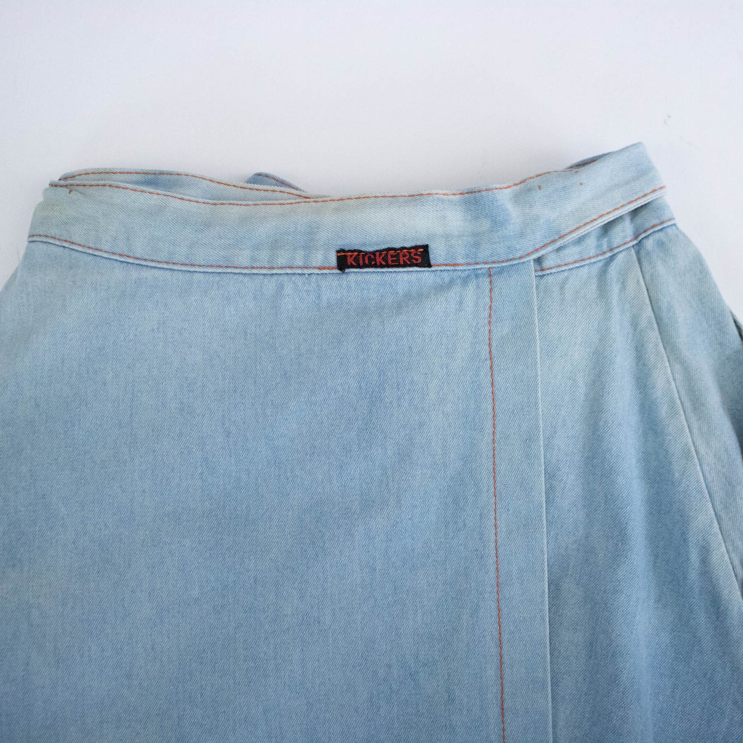 70s Adjustable Denim Wrap Skirt