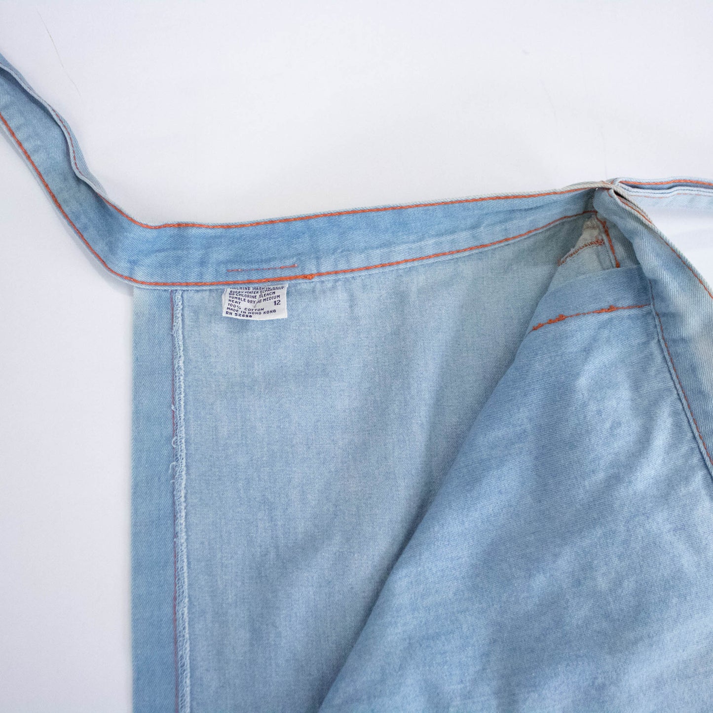 70s Adjustable Denim Wrap Skirt