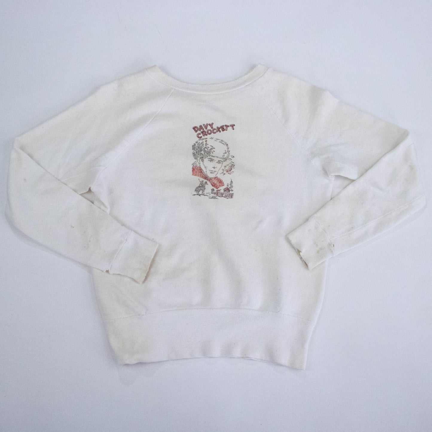 Xs Sm Med Davy Crockett White Sweatshirt