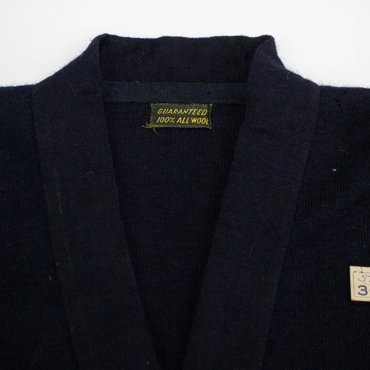 Deadstock 40s Navy Blue Wool Cardigan