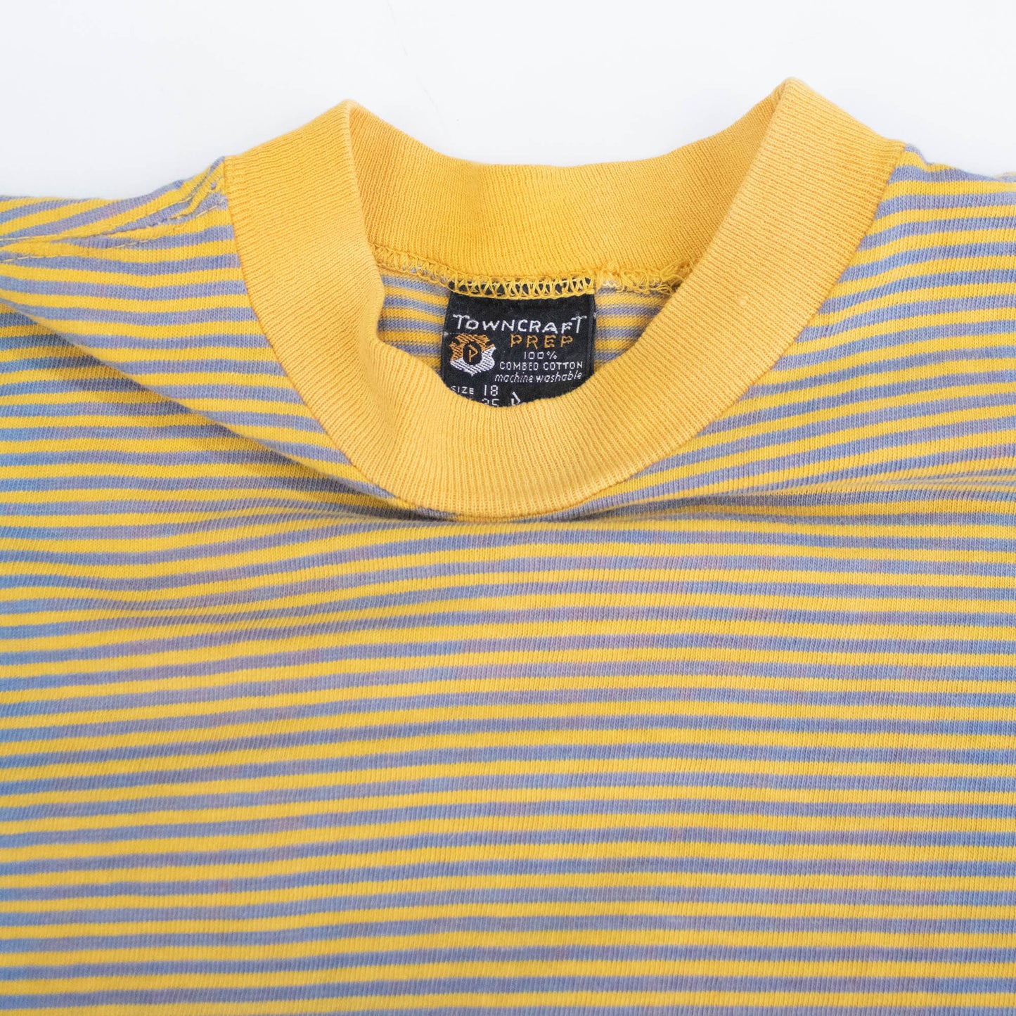 60s Mockneck Striped Cotton Tee