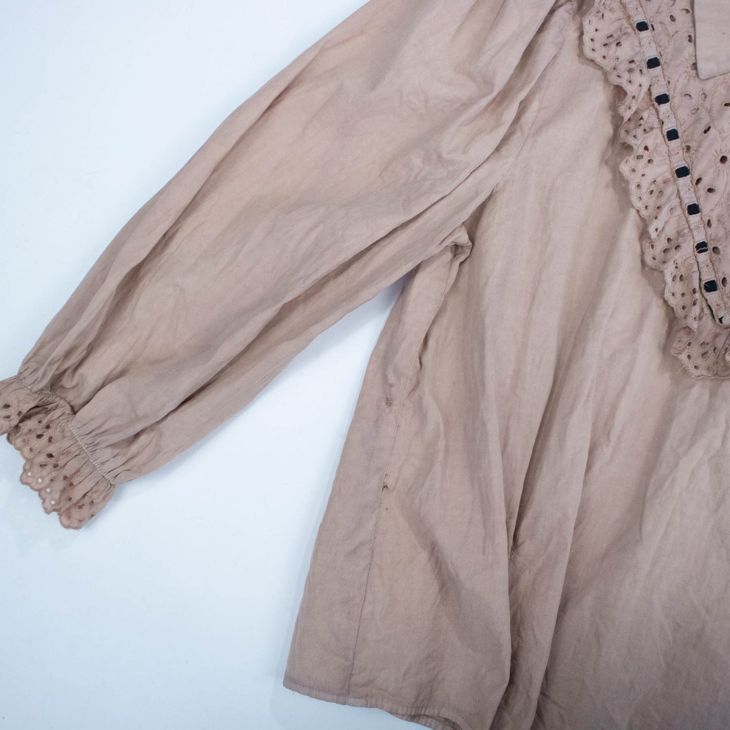50s Caramel Eyelet Blouse