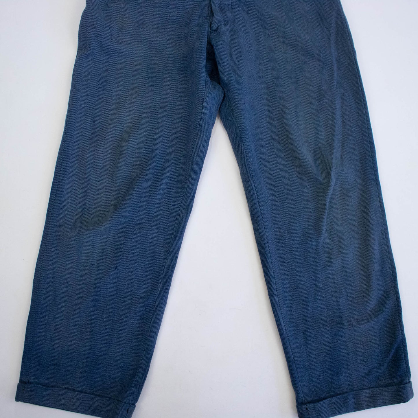 30s/40s Herringbone Wool Blend Trousers