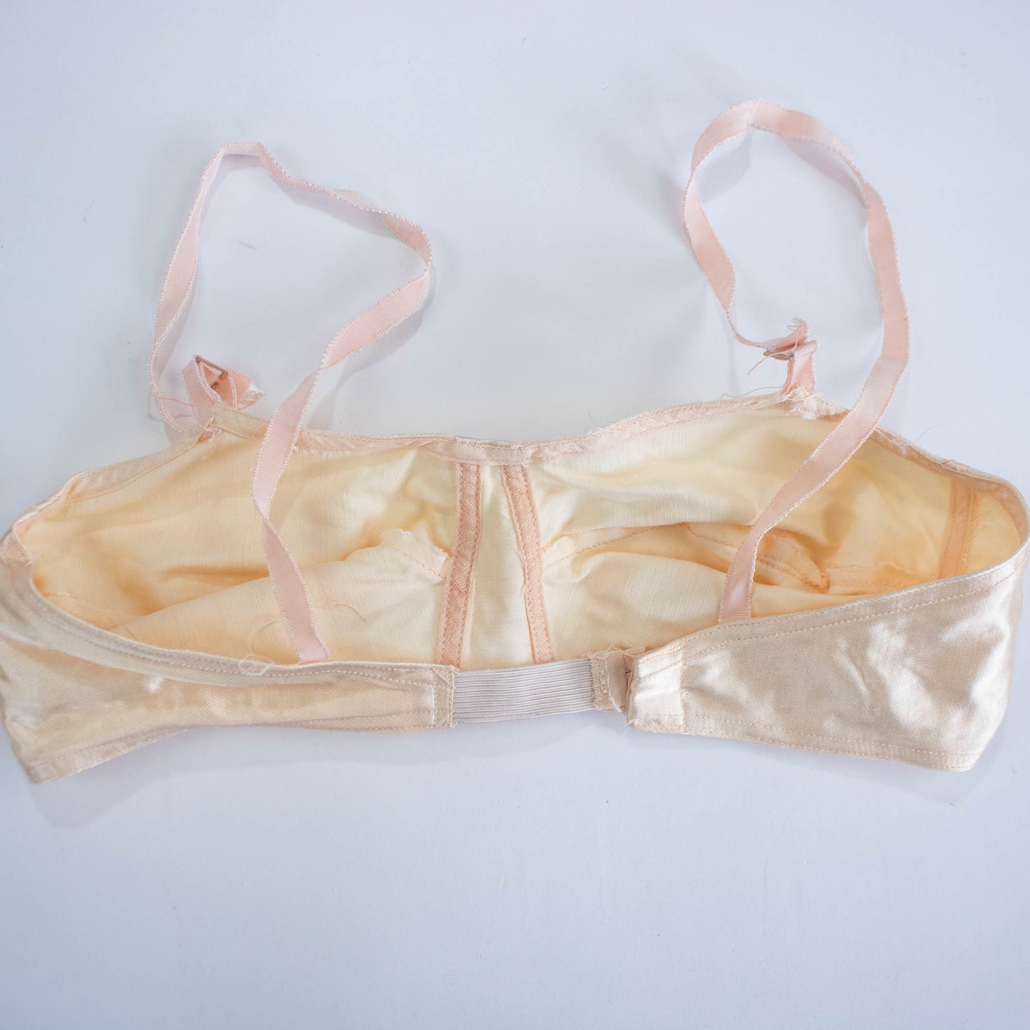 Deadstock Peach Satin Bralette