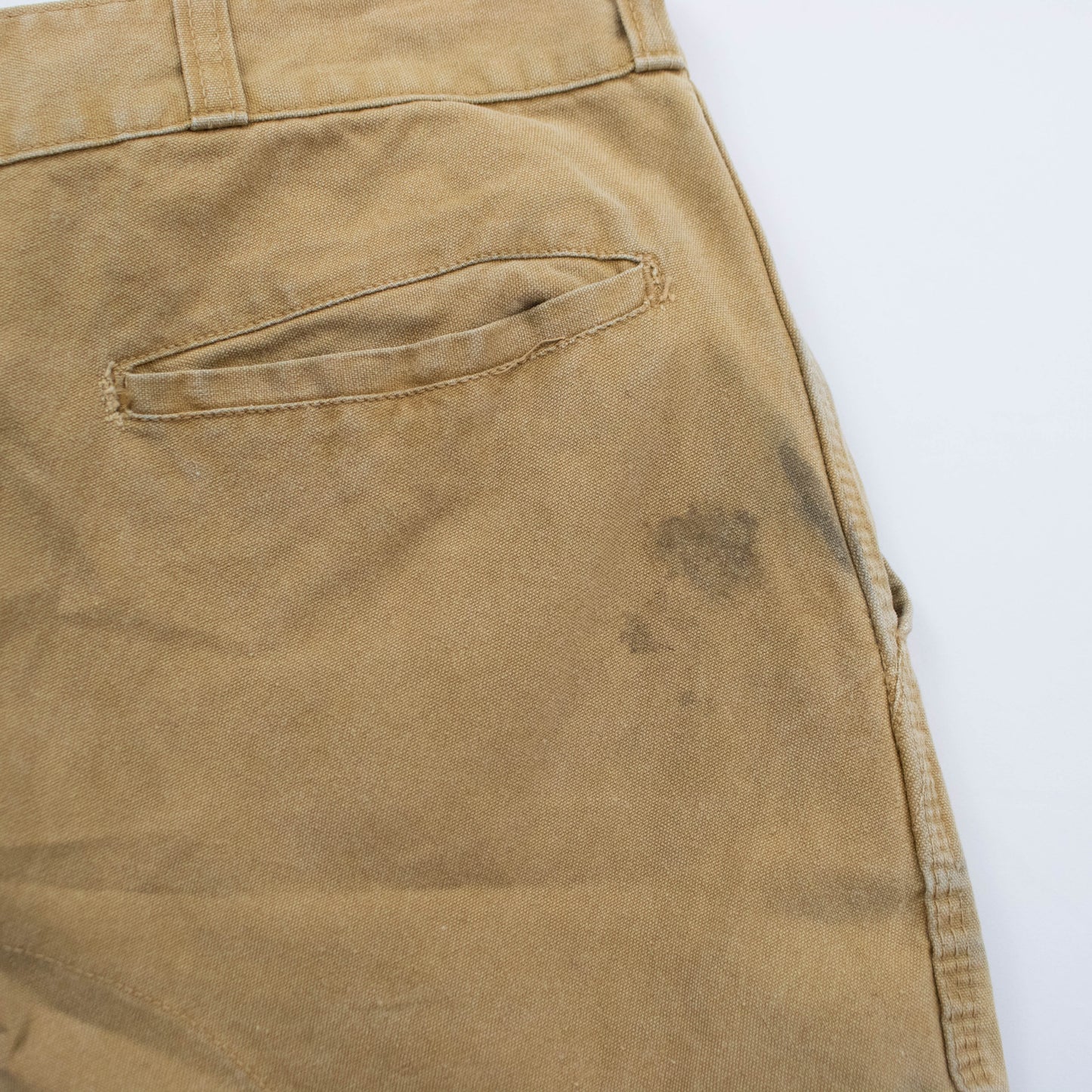 70s Sz 34 Waist Tan Canvas Double Knee Hunting Pants