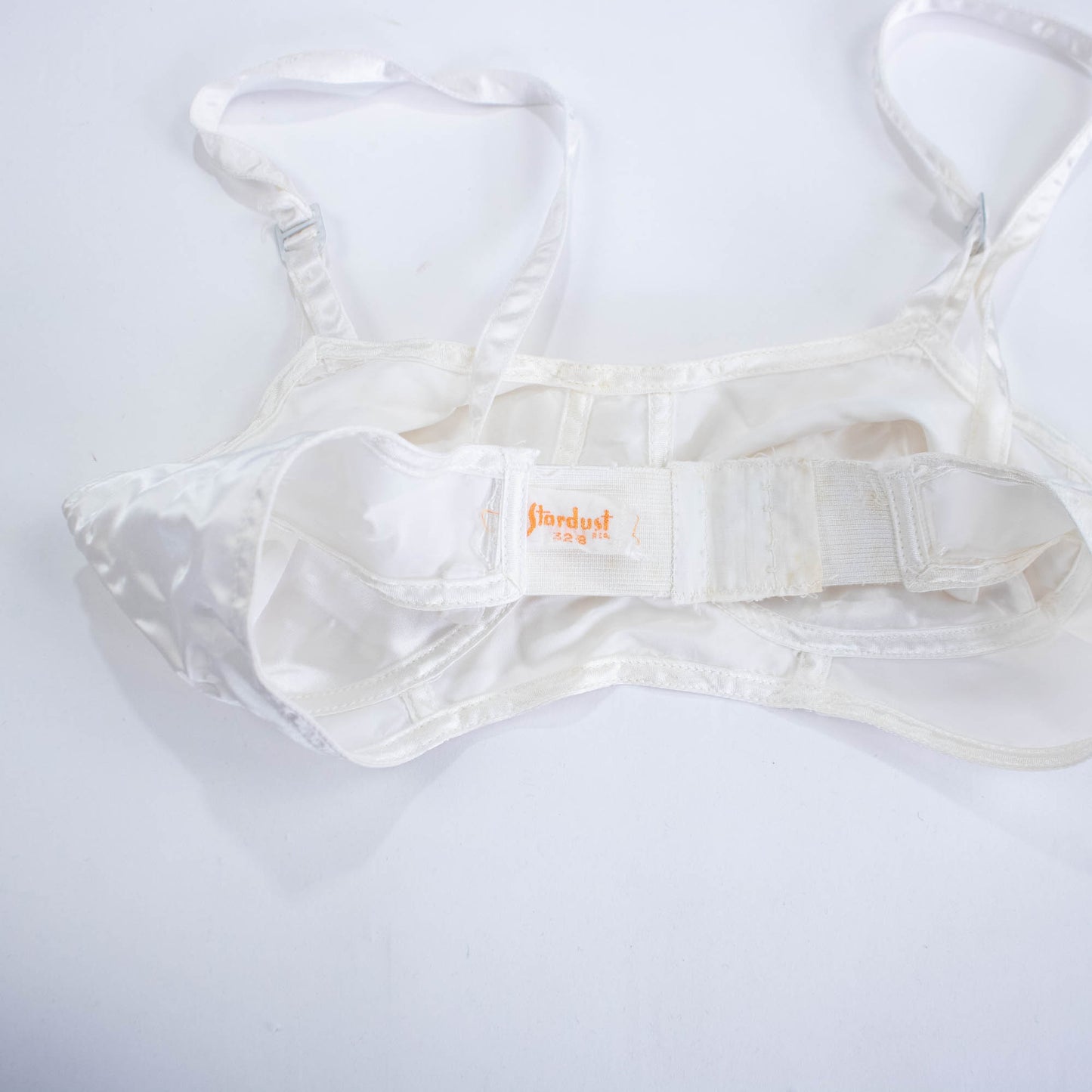 Xs Small Deadstock White Satin Bralette