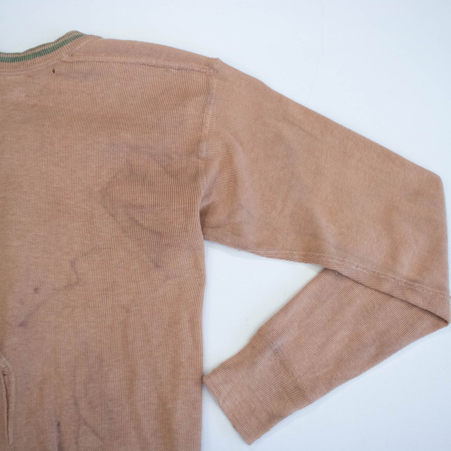 Cotton Camel Colored Long Underwear Cardigan