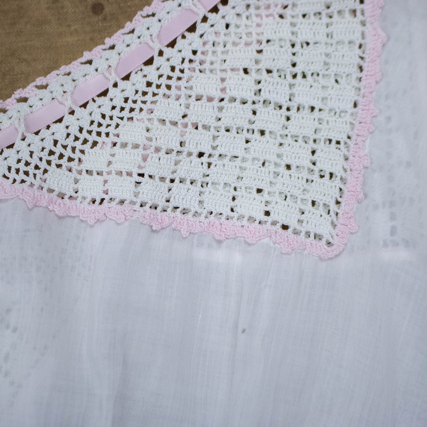 Xs-Med Pink & White Cropped Victorian Blouse