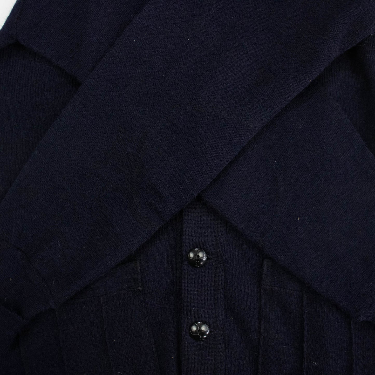 Deadstock 40s Navy Blue Wool Cardigan