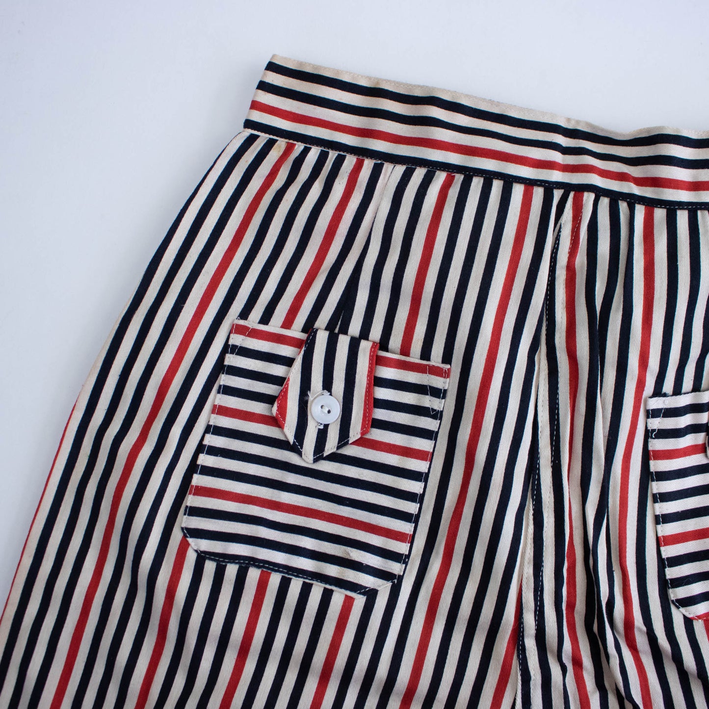 Deadstock 50s Srtriped Cotton Shorts 26