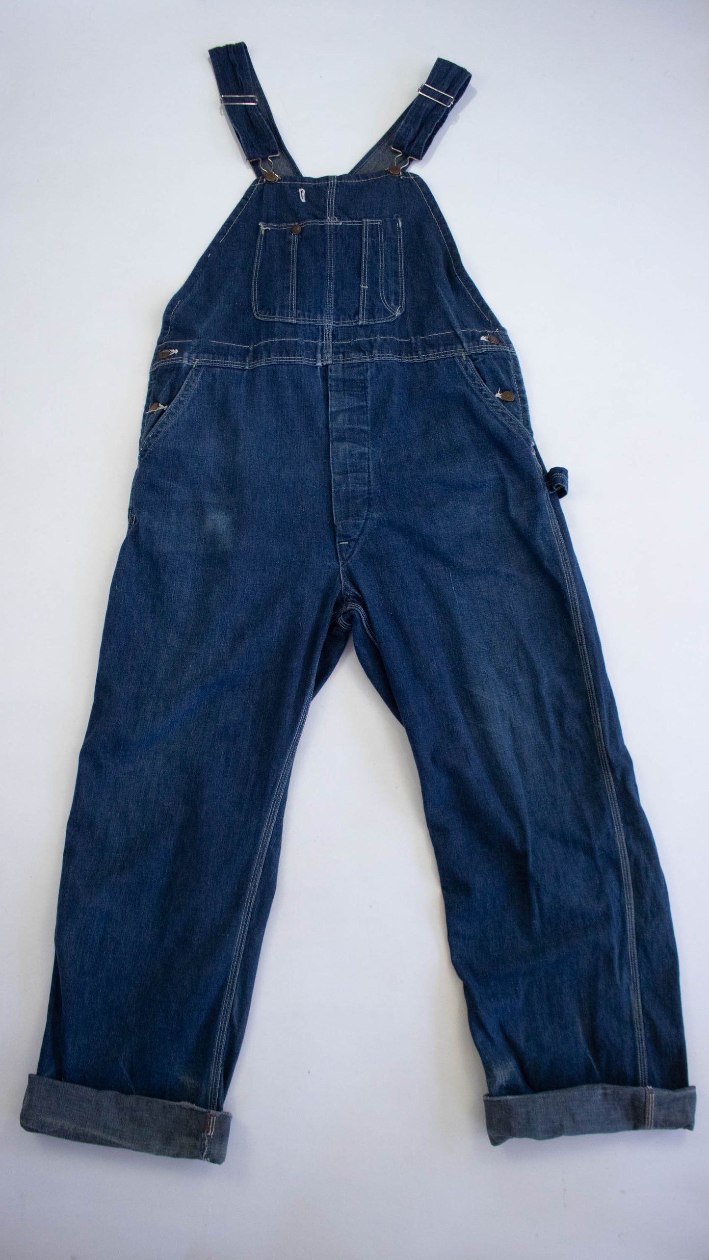 40's Unbranded Dark Indigo Overalls